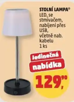 Penny Market STOLNÍ LAMPA LED, se stmívačem, nabíjení přes USB, včetně nab. kabelu nabídka