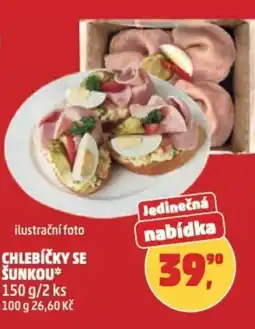 Penny Market Chlebíčky se šunkou nabídka