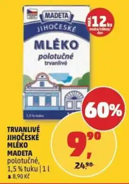 Penny Market Trvanlivé jihočeské mléko madeta nabídka