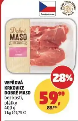 Penny Market Vepřová krkovice dobré maso bez kosti, plátky nabídka
