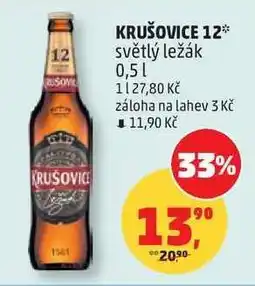 Penny Market Krušovice 12° světlý ležák 0,5 l nabídka