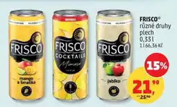 Penny Market FRISCO různé druhy plech 0,33 l nabídka
