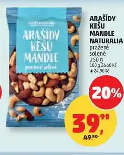 Penny Market ARAŠÍDY KEŠU MANDLE NATURALIA nabídka