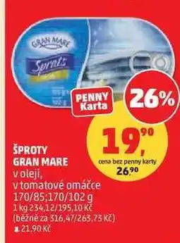 Penny Market ŠPROTY GRAN MARE nabídka