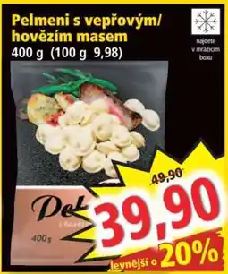 Norma Pelmeni s vepřovým/hovězím masem nabídka