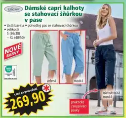 Norma Dámské capri kalhoty se stahovací šňůrkou v pase nabídka