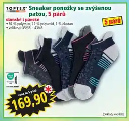Norma Sneaker ponožky se zvýšenou patou, 5 párů nabídka