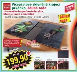Norma Víceúčelové skleněné krájecí prkénko, 2dílná sada nabídka
