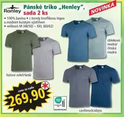 Norma Pánské triko „Henley“, sada 2 ks nabídka