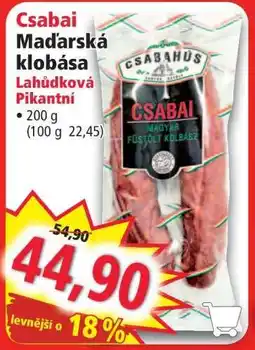 Norma Csabai Maďarská klobása nabídka