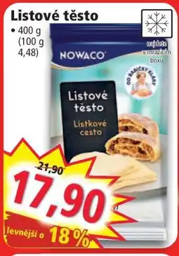 Norma Listové těsto nabídka
