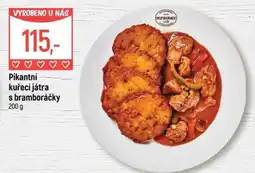 Globus Pikantní kuřecí játra s bramboráčky nabídka