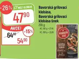 Globus Bavorská grilovací klobása, Bavorská grilovací klobása šnek nabídka