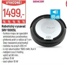 Globus SENCOR Robotický vysavač SRV 1000SL nabídka