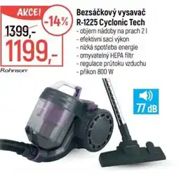 Globus Bezsáčkový vysavač -14%) R-1225 Cyclonic Tech nabídka