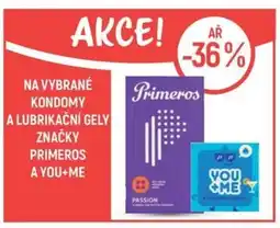Globus Na vybrané kondomy a lubrikační gely značky Primeros A You+Me nabídka