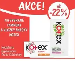 Globus Na vybrané tampony a vložky značky Kotex nabídka