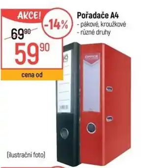 Globus Pořadače A4 nabídka