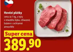 Lidl Hovězí plátky, cena za nabídka