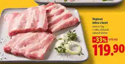 Lidl Vepřová žebra s kostí, cena za nabídka