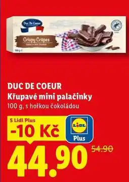 Lidl Duc De Co Crispy Crepes DUC DE COEUR Křupavé mini palačinky nabídka