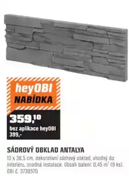 OBI Sádrový obklad antalya nabídka
