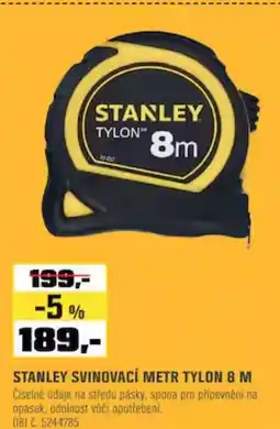OBI Stanley svinovací metr tylon 8 m nabídka