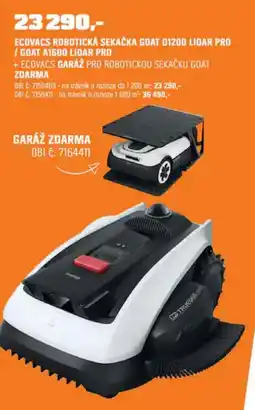 OBI Ecovacs robotická sekačka goat 01200 lidar pro / goat a1600 lidar pro nabídka
