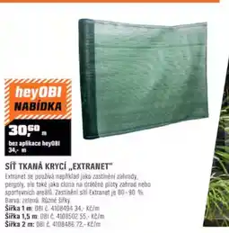 OBI Síť tkaná krycí,,extranet" nabídka