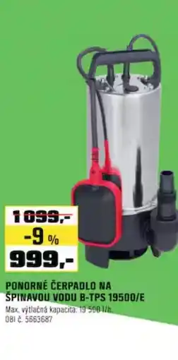 OBI Ponorné čerpadlo na špinavou vodu B-TPS 19500/E nabídka
