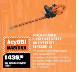 OBI Black+decker elektrické nůžky na žive ploty BEHTS301-QS nabídka