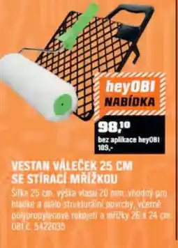 OBI Vestan váleček 25 cm se stírací mřížkou nabídka