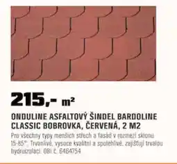 OBI Onduline asfaltový šindel bardoline classic bobrovka, červená, 2 M2 nabídka
