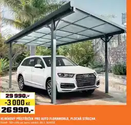 OBI Hliníkový přístřešek pro auto floraworld, plochá střecha nabídka