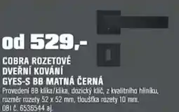 OBI Cobra rozetové dveřní kování gyes-s bb matná černá nabídka