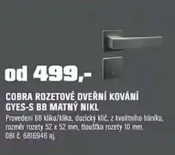 OBI Cobra rozetové dveřní kování GYES-S BB MATNÝ NIKL nabídka