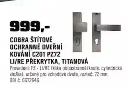 OBI Cobra štítové ochranné dveřní kování c201 pz72 li/re překrytka, titanová nabídka