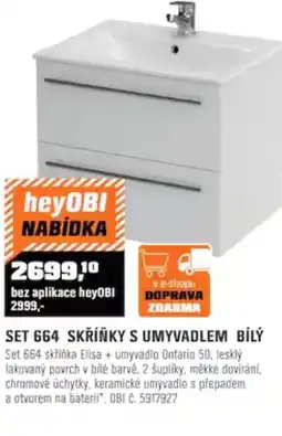 OBI Set 664 skříňky s umyvadlem bílý nabídka