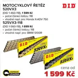 Auto Kelly Motocyklový řetěz 520VX3 nabídka