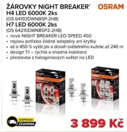 Auto Kelly Žárovky night breaker osram H4 led 6000k nabídka