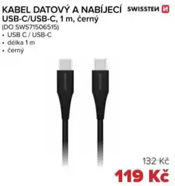 Auto Kelly Kabel datový a nabíjecí USB-C/USB-C, 1 m, černý nabídka