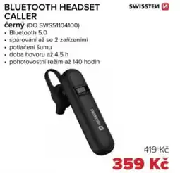 Auto Kelly Bluetooth headset caller nabídka