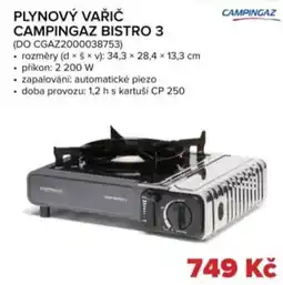 Auto Kelly Plynový vařič campingaz bistro 3 nabídka