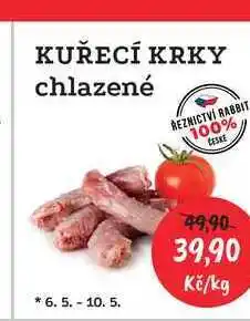 RABBIT řeznictví KUŘECÍ KRKY chlazené nabídka