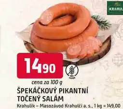 Trefa ŠPEKÁČKOVÝ PIKANTNÍ TOČENÝ SALÁM nabídka