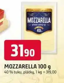 Trefa MOZZARELLA 100 g 40% tuku, plátky nabídka