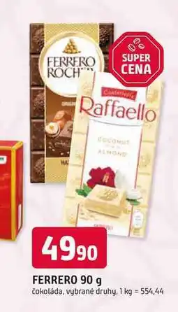 Trefa FERRERO 90 g čokoláda, vybrané druhy nabídka