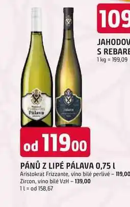 Trefa PÁNŮ Z LIPÉ PÁLAVA nabídka