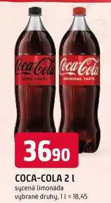 Trefa Coca-Cola 2l, vybrané druhy nabídka