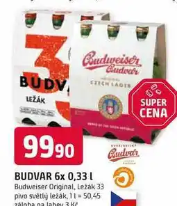 Trefa BUDVAR 6x 0,33l Budweiser Original nabídka